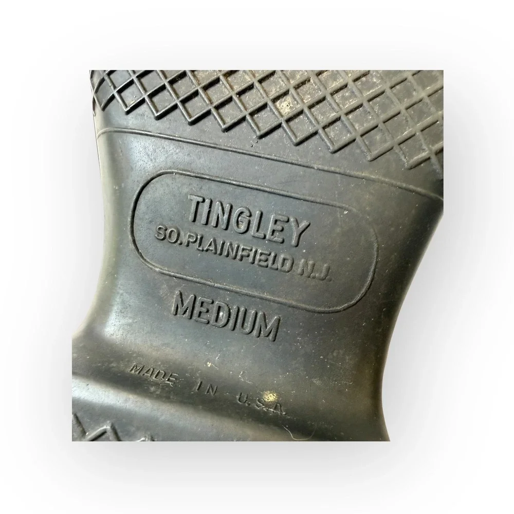 Tingley Medium‎ Black Rubber Slip On Work Shoes Overshoes Men Women USA